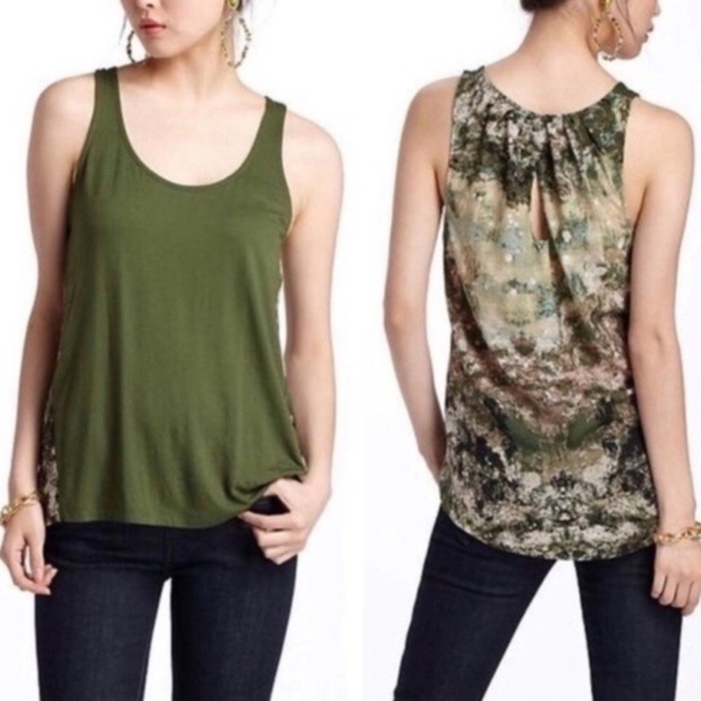 Anthropologie Deletta Aerial Terra Tank Top